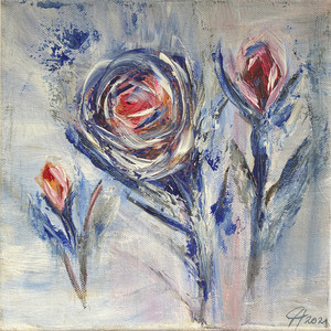 blaue Rosen (20x20)