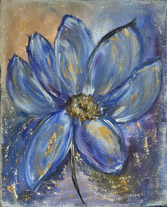 blaue Blume (25x30)