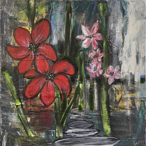rote Blüten (40x40)